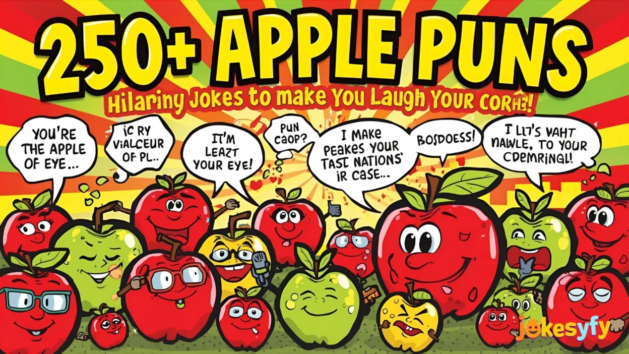 250+ Apple Puns Hilarious Jokes to Make You Laugh to the Core