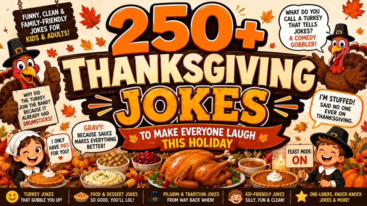 250+ Thanksgiving Jokes to Make Everyone Laugh This Holiday