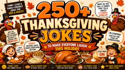 250+ Thanksgiving Jokes to Make Everyone Laugh This Holiday