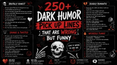 250+ Dark Humor Pick Up Lines That Are Wrong but Funny