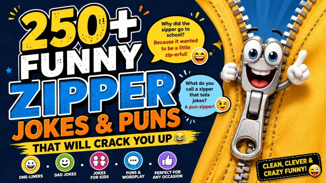 250+ Funny Zipper Jokes & Puns That Will Crack You Up 😂