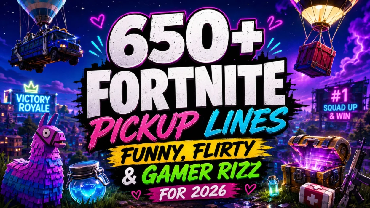 650+ Fortnite Pickup Lines Funny, Flirty & Gamer Rizz for 2026