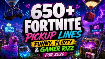 650+ Fortnite Pickup Lines Funny, Flirty & Gamer Rizz for 2026