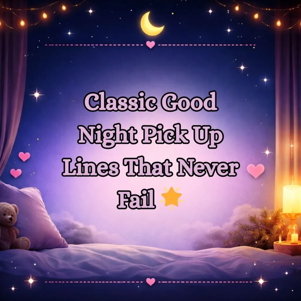 Classic Good Night Pick Up Lines That Never Fail 🌟