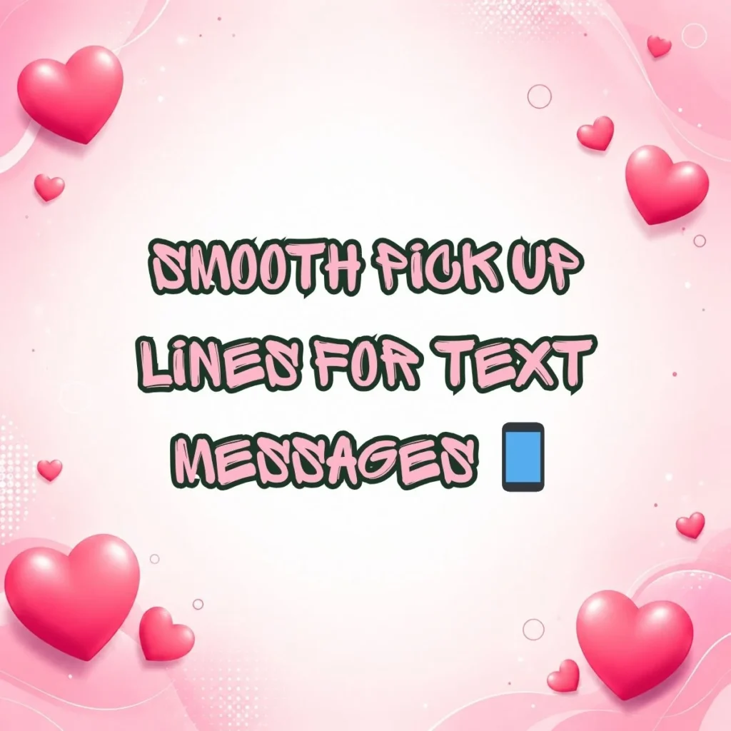 Smooth Pick Up Lines for Text Messages 📱