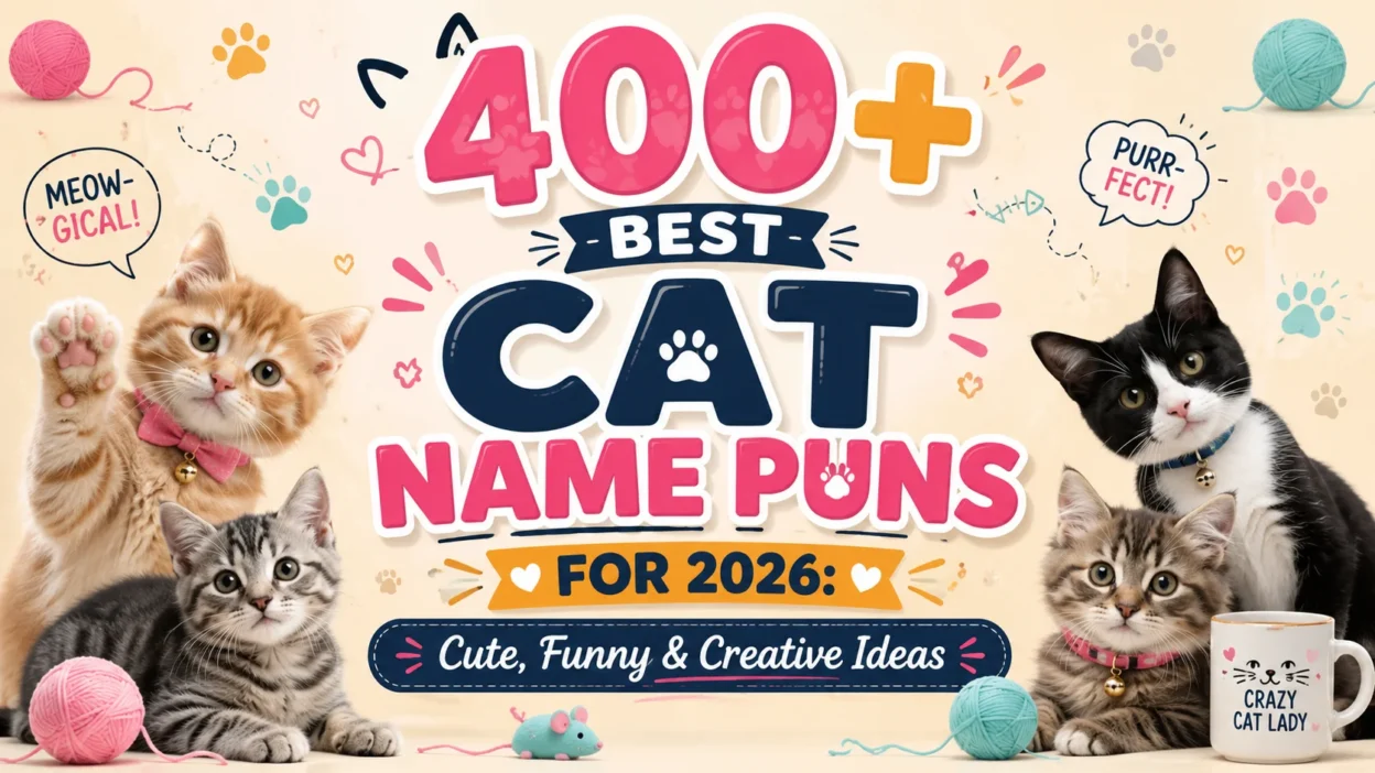 400+ Best Cat Name Puns for 2026 Cute, Funny & Creative Ideas