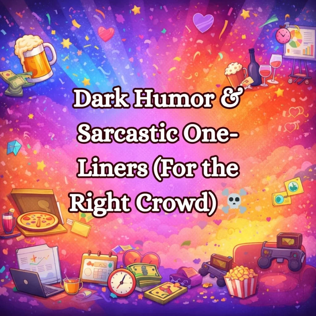 Dark Humor & Sarcastic One-Liners (For the Right Crowd) ☠️
